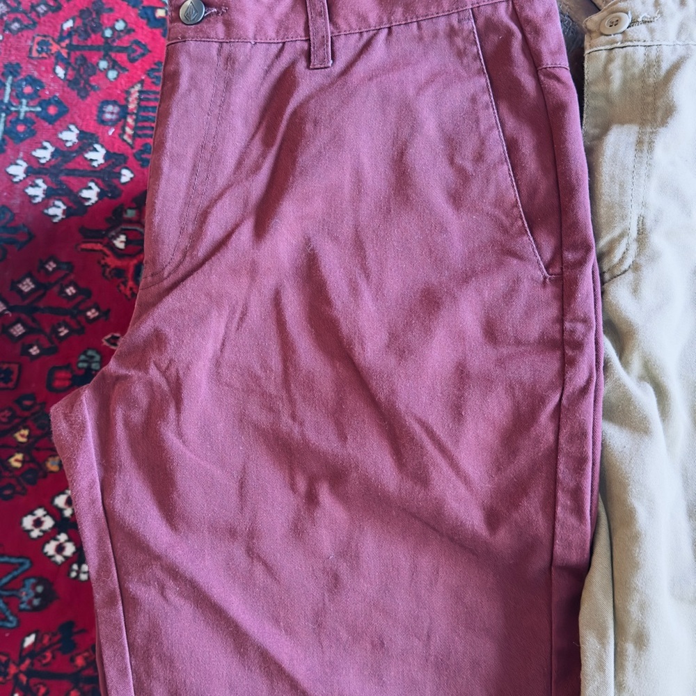 Volcom Men's Maroon Chinos